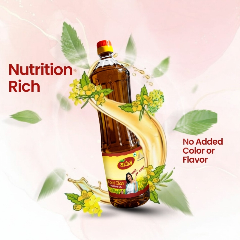 Indian Cooking Mustard Oil Anchal Kachi Ghani Mustard Oil - Image 4